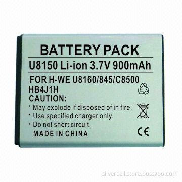 Li-ion Battery for Huawei U8150 with 900mAh Capacity